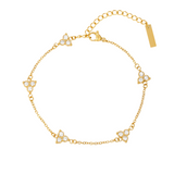 White Charm Armband