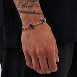 Blue Clover Armband