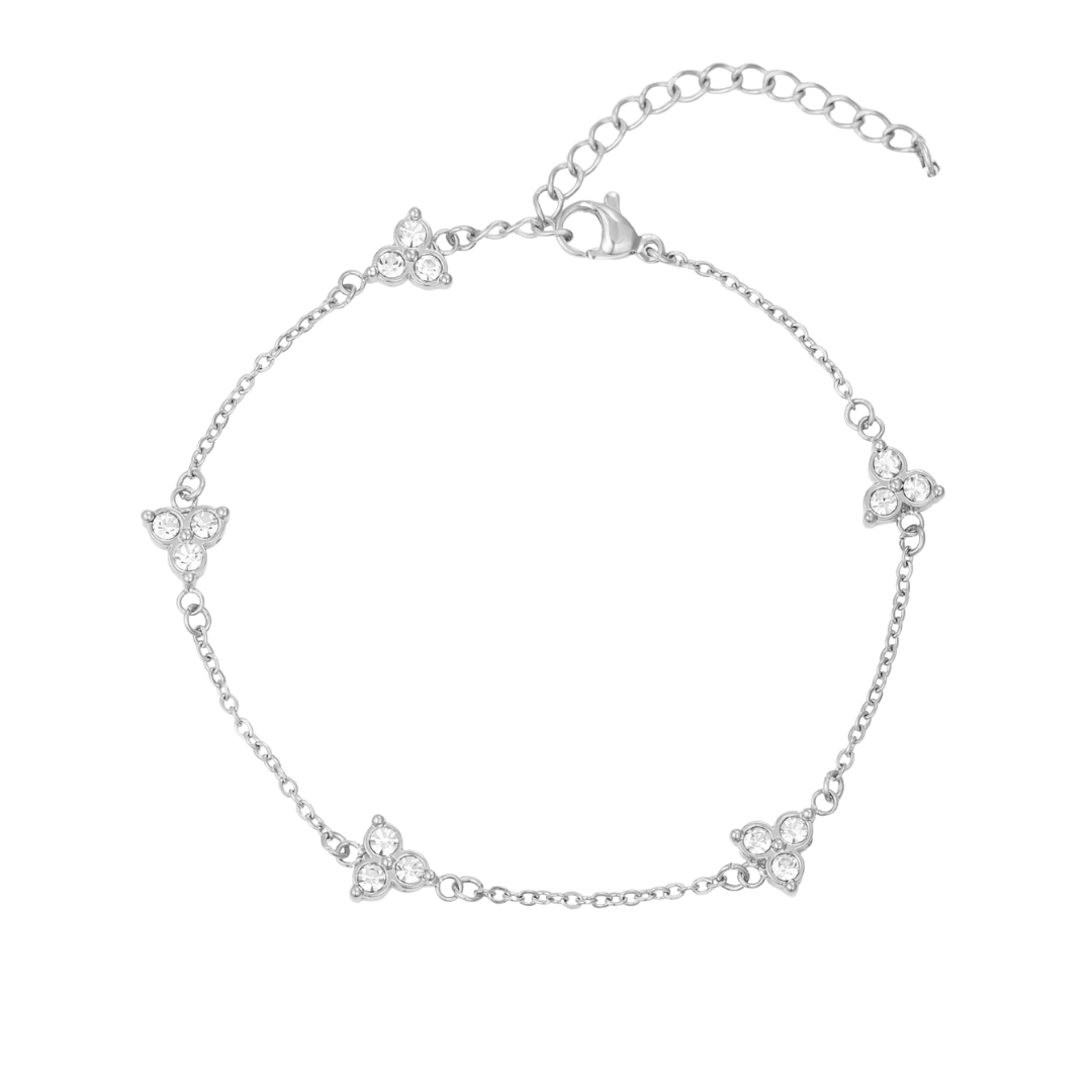 White Charm Armband