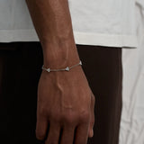 White Charm Armband