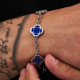 Blue Clover Armband